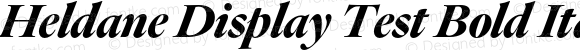 Heldane Display Test Bold Italic