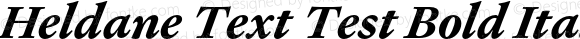 Heldane Text Test Bold Italic