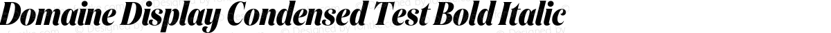 Domaine Display Condensed Test Bold Italic