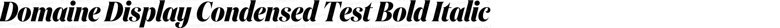 Domaine Display Condensed Test Bold Italic