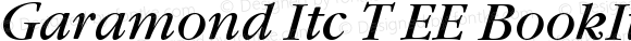 Garamond Itc T EE Book Italic
