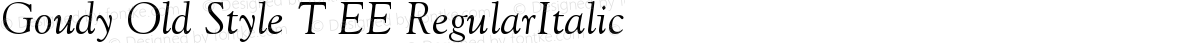 Goudy Old Style T EE RegularItalic