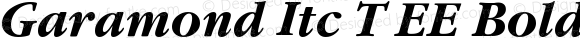 Garamond Itc T EE Bold Italic