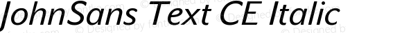 JohnSans Text CE Italic