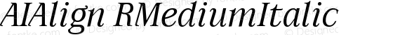 AIAlignRMediumItalic