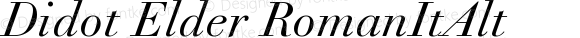 Didot Elder Roman Italic Alternates