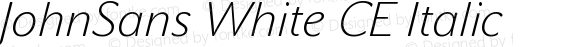 JohnSans White CE Italic