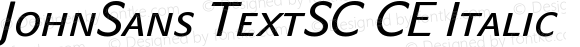 JohnSans TextSC CE Italic