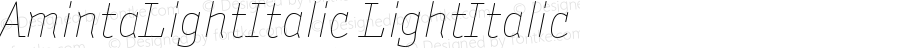 AmintaLightItalic LightItalic Version 001.000