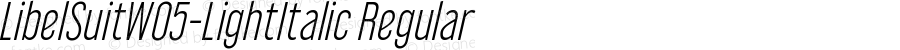 LibelSuitW05-LightItalic Regular