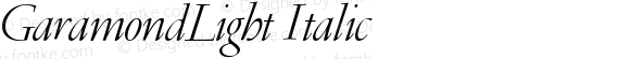 GaramondLight Italic