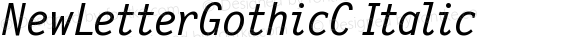 NewLetterGothicC Italic