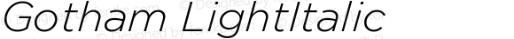 Gotham LightItalic