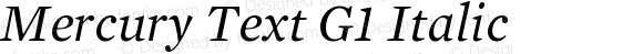 Mercury Text G1 Italic