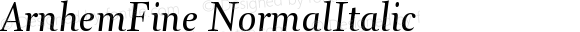 ArnhemFine-NormalItalic