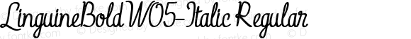 LinguineBoldW05-Italic Regular