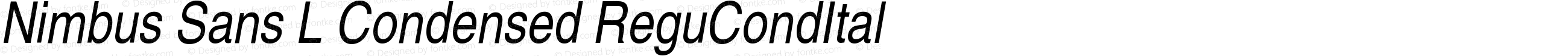 Nimbus Sans L Condensed Regular Italic