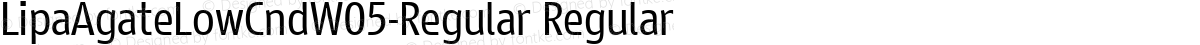 LipaAgateLowCndW05-Regular Regular