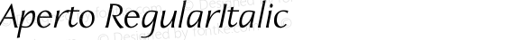 Aperto RegularItalic