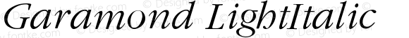 GaramondLightItalic