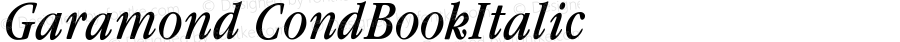 GaramondCondBookItalic