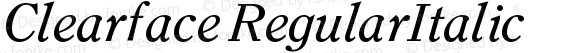 Clearface RegularItalic