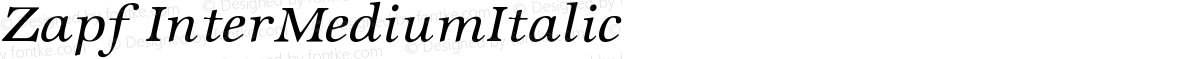 Zapf InterMediumItalic