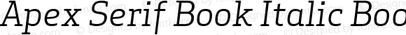 ApexSerif-BookItalic