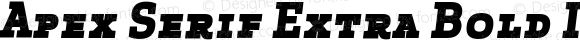 Apex Serif Extra Bold Italic Caps ExtraBoldItalicCaps
