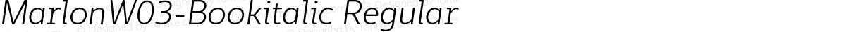 MarlonW03-Bookitalic Regular