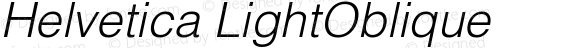 Helvetica LightOblique