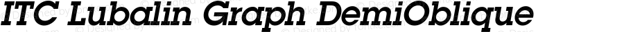 ITC Lubalin Graph DemiOblique