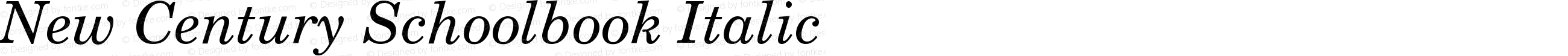 New Century Schoolbook Italic