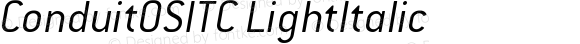 ConduitOSITC LightItalic