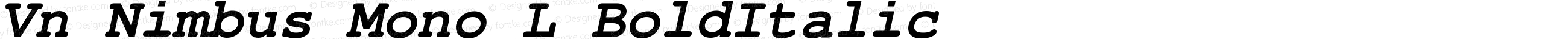 Vn Nimbus Mono L Bold Italic