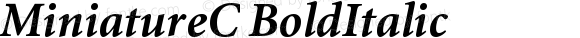 MiniatureC Bold Italic