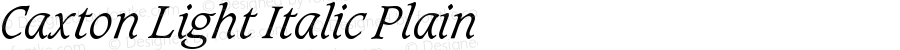 Caxton Light Italic Plain