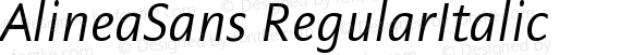 AlineaSans RegularItalic