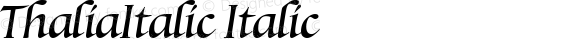 ThaliaItalic Italic