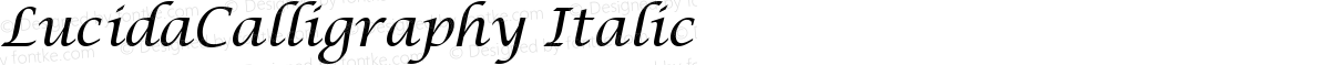 LucidaCalligraphy Italic