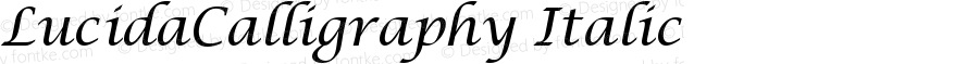 Lucida Calligraphy Italic