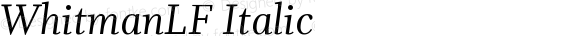 WhitmanLF Italic