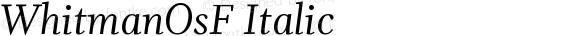 WhitmanOsF Italic