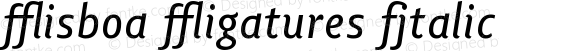 Lisboa Ligatures Italic