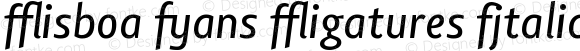 Lisboa Sans Ligatures Italic