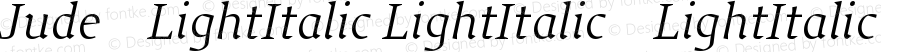 Jude-LightItalic Light Italic