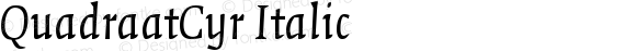 QuadraatCyr Italic
