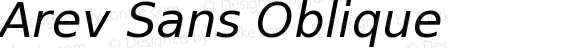 Arev Sans Oblique