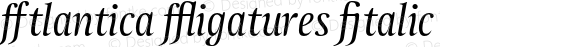 Atlantica Ligatures Italic