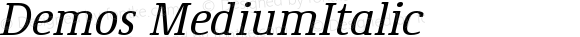 Demos MediumItalic